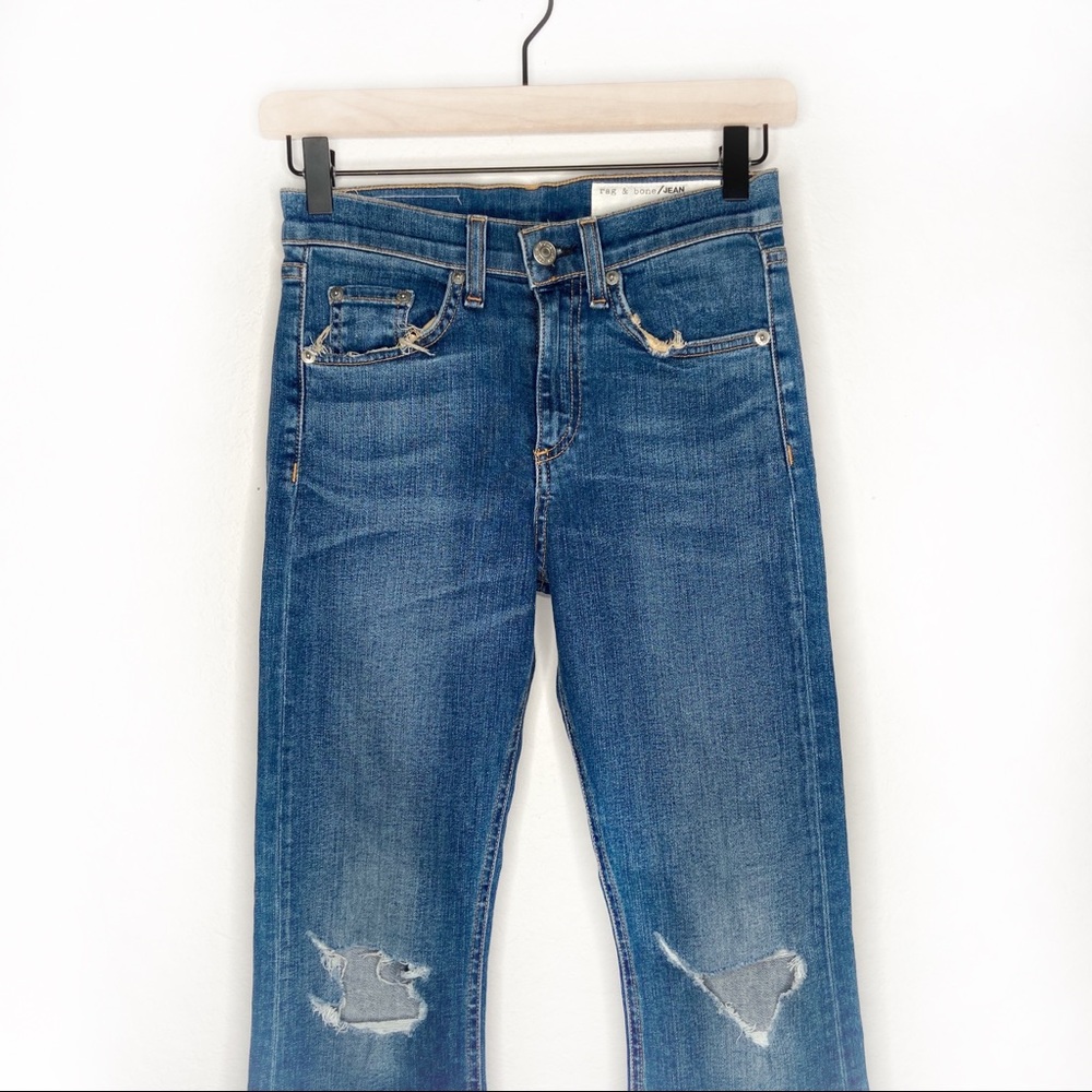 Rag & Bone 10inch Crop Flare Jeans Size 24 - Picture 5 of 6